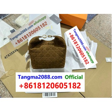 tangma2088 Official Christian Dior Lady Dior Suede Quilted Canage Gold Tone Hardware