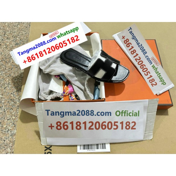 tangma2088 Official Hermès Oran Sandal Calf Leather Silver Tone Metal