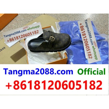 tangma2088 Official Louis Vuitton Monogram Mocassins Monogram Canvas Gold Tone Hardware
