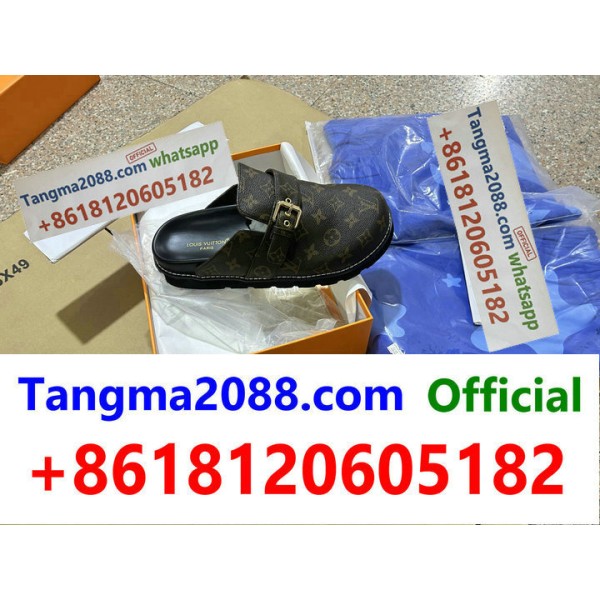 tangma2088 Official Louis Vuitton Monogram Mocassins Monogram Canvas Gold Tone Hardware