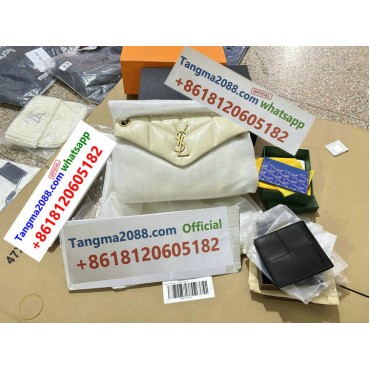 tangma2088 Official Saint Laurent College Bag Glossy Patent Leather Gold Tone YSL Logo Hardware