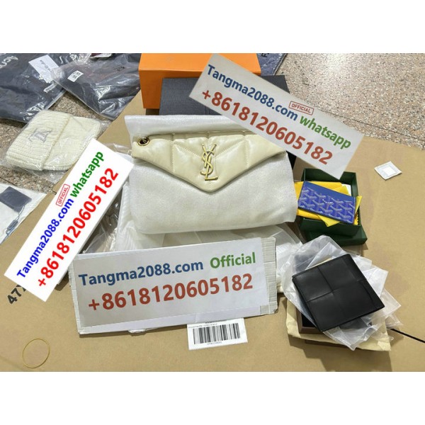 tangma2088 Official Saint Laurent College Bag Glossy Patent Leather Gold Tone YSL Logo Hardware